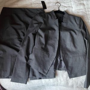 NEW fitted blazer & pencil skirt suit set - Admiral Grey Heather